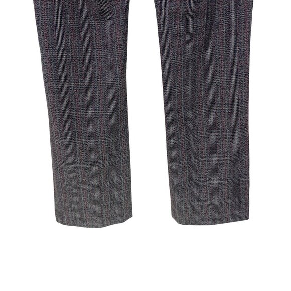 Express Women 8R Columnist Barely Boot Mid-Rise Plaid Stretch Slacks Pants Brown - Picture 6 of 9